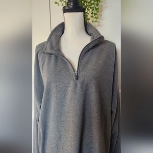 Nwot Lands End grey men's XXL, pullover fleece long sleeve.